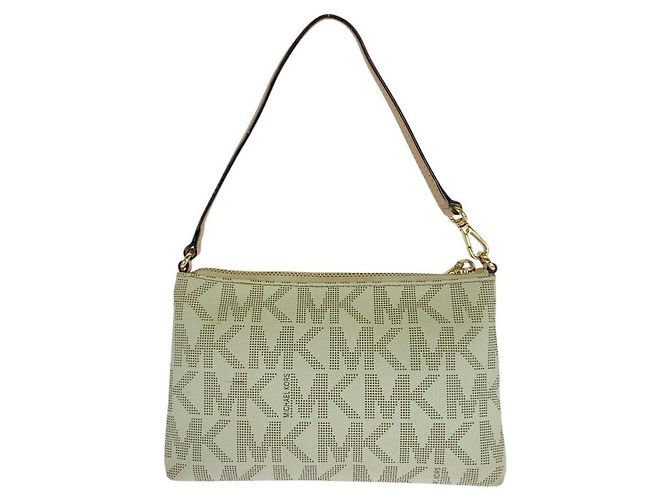 Borsa Michael Kors in PVC/Pelle Bianco sporco - vista 2