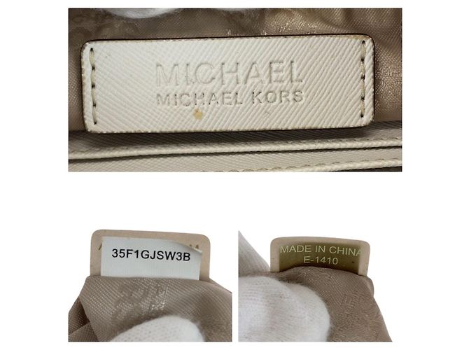 Borsa Michael Kors in PVC/Pelle Bianco sporco - vista 4