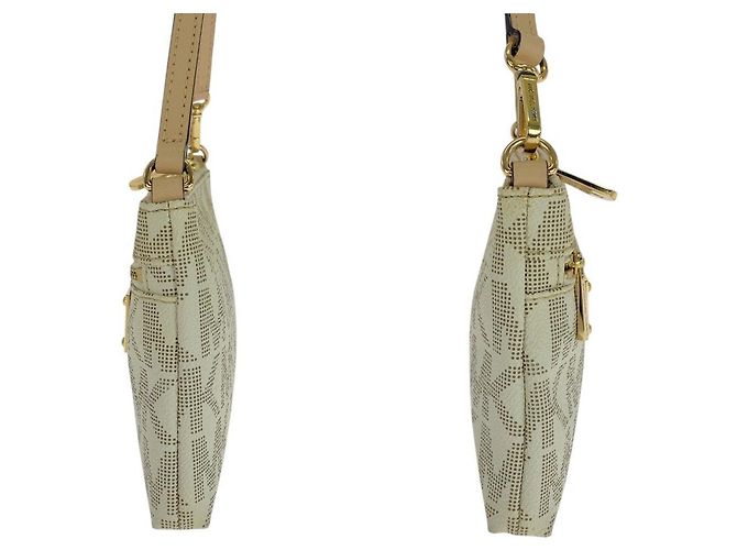 Borsa Michael Kors in PVC/Pelle Bianco sporco - vista 8