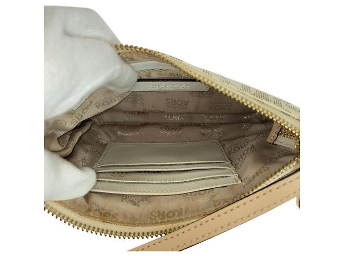 Borsa Michael Kors in PVC/Pelle Bianco sporco - vista 9