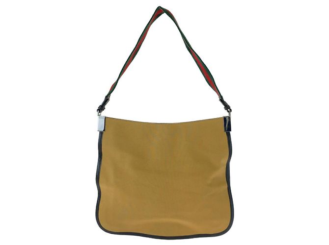 Bolsa 2way Gucci Sherry Line Canvas Bege - vista 2