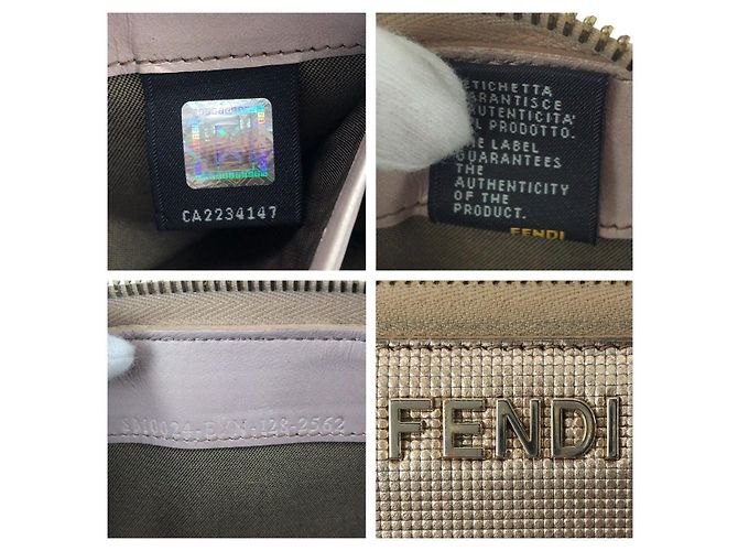 Fendi Leder-Langgeldbörse mit Reißverschluss Pink - Ansicht 5