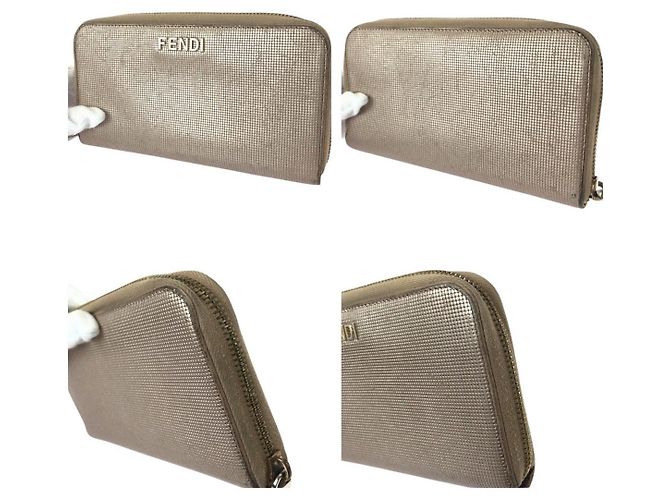 Fendi Leder-Langgeldbörse mit Reißverschluss Pink - Ansicht 6