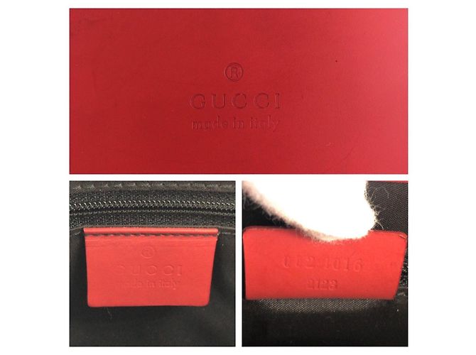 Borsa 2way in pelle Bamboo Gucci Nero Rosso - vista 4