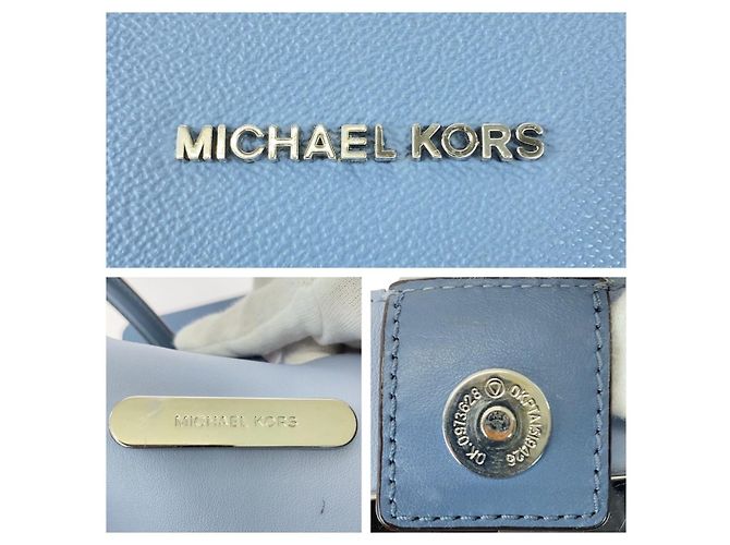Bolso Tote 2 vías de cuero Michael Kors Azul - vista 4