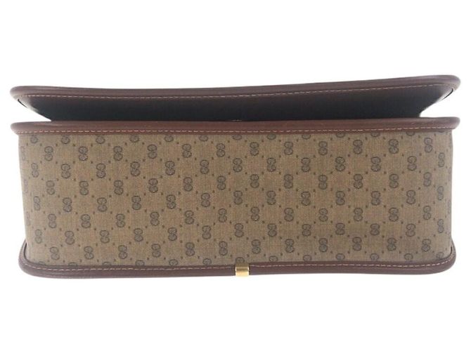 Borsa a tracolla in pelle Gucci Sherry Line Marrone - vista 10