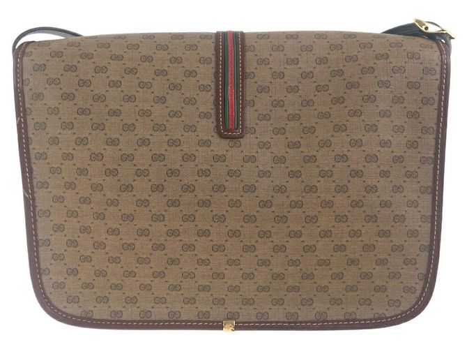 Borsa a tracolla in pelle Gucci Sherry Line Marrone - vista 2