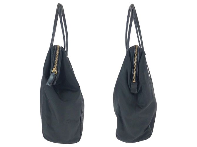 Prada Tessuto Triangle Logo Plate Nylon 2way Shoulder Bag Black - view 8