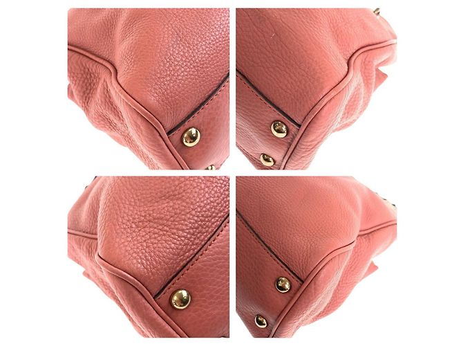 Borsa Tote in pelle Gucci Bamboo Rosa - vista 3