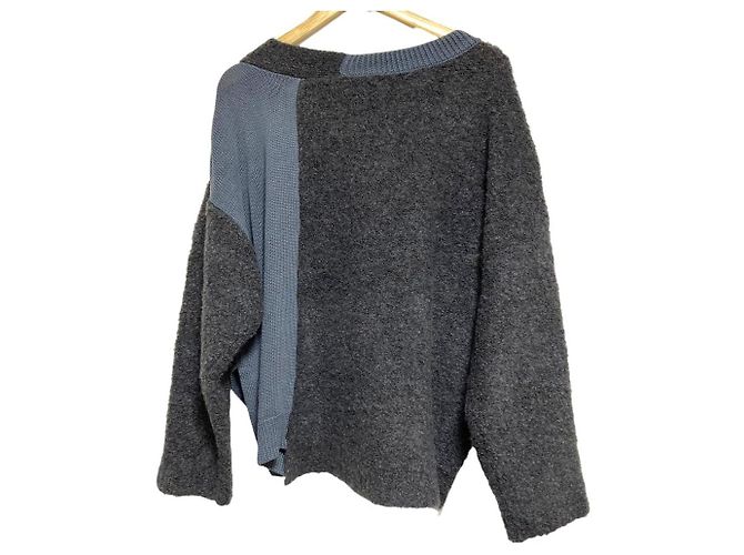 Autre Marque Cardigan ayane Docking Castaño Gris antracita - vista 2