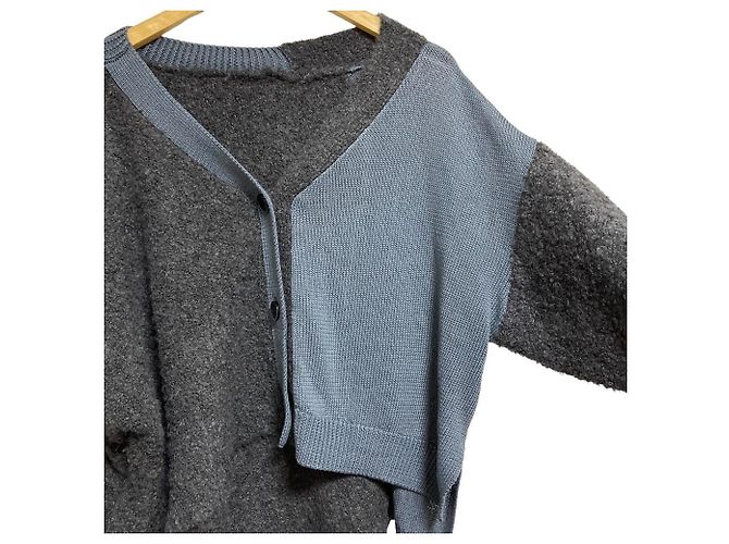 Autre Marque Cardigan ayane Docking Castaño Gris antracita - vista 4