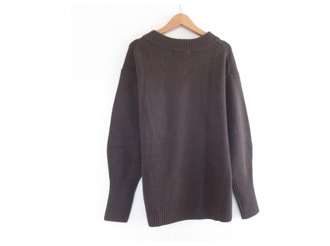 Autre Marque URBAN RESEARCH Jersey de punto con cuello en V Castaño Marrón oscuro - vista 2