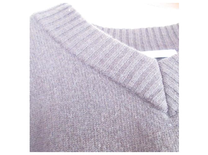 Autre Marque URBAN RESEARCH Jersey de punto con cuello en V Castaño Marrón oscuro - vista 3