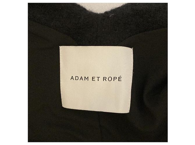 Autre Marque Abrigo sin cuello de mohair ADAM ET ROPE Negro - vista 4