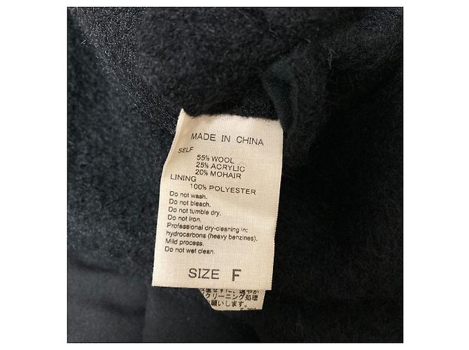 Autre Marque Abrigo sin cuello de mohair ADAM ET ROPE Negro - vista 5