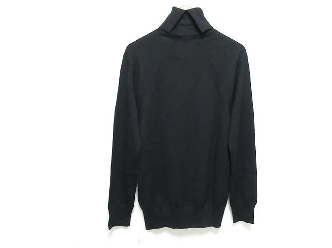 Jil Sander Wool Turtleneck Sweater Black - view 2