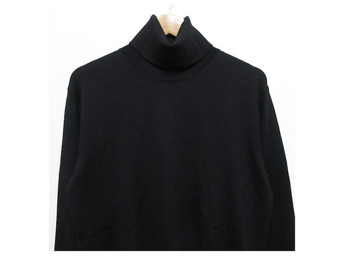 Jil Sander Wool Turtleneck Sweater Black - view 3
