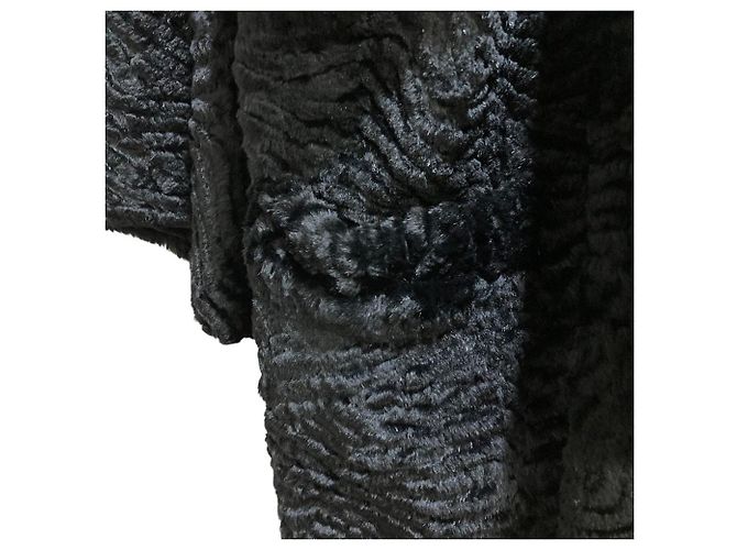 Chaqueta drapeada de piel de conejo Armani Collezioni Negro - vista 5