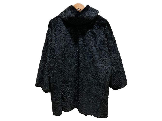 Chaqueta drapeada de piel de conejo Armani Collezioni Negro - vista 6
