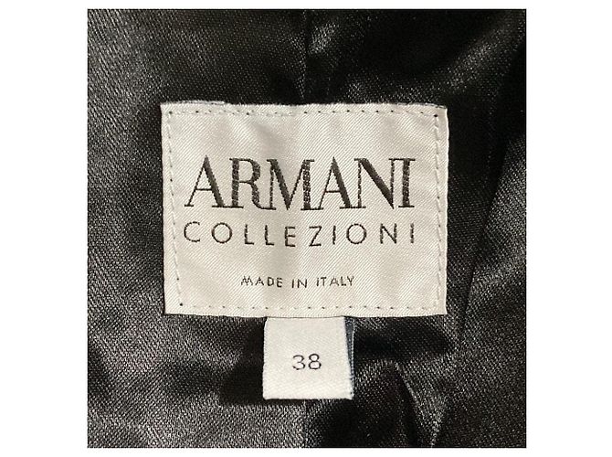 Chaqueta drapeada de piel de conejo Armani Collezioni Negro - vista 7