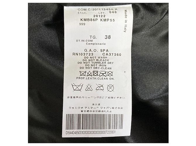 Chaqueta drapeada de piel de conejo Armani Collezioni Negro - vista 8