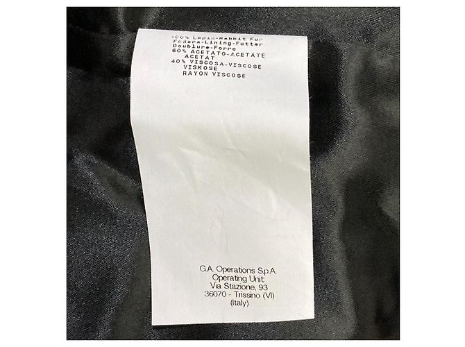 Chaqueta drapeada de piel de conejo Armani Collezioni Negro - vista 9
