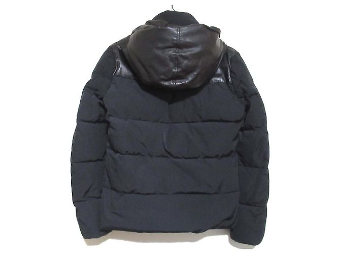 Autre Marque Chaqueta de cuero y plumón wjk Negro - vista 2