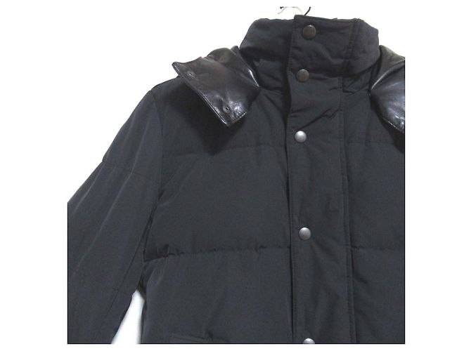 Autre Marque Chaqueta de cuero y plumón wjk Negro - vista 3