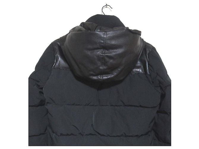 Autre Marque Chaqueta de cuero y plumón wjk Negro - vista 6