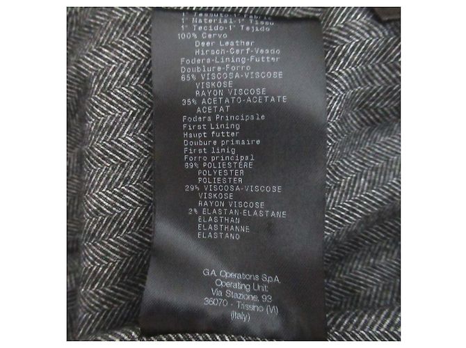 Chaqueta entallada de piel de ciervo Giorgio Armani - vista 6