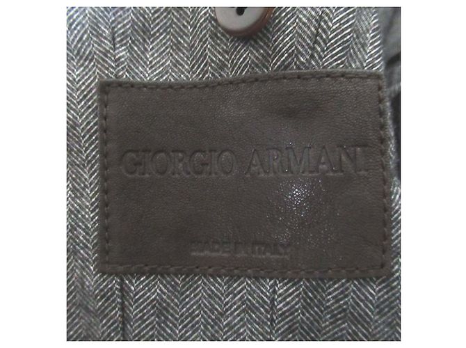 Chaqueta entallada de piel de ciervo Giorgio Armani - vista 7
