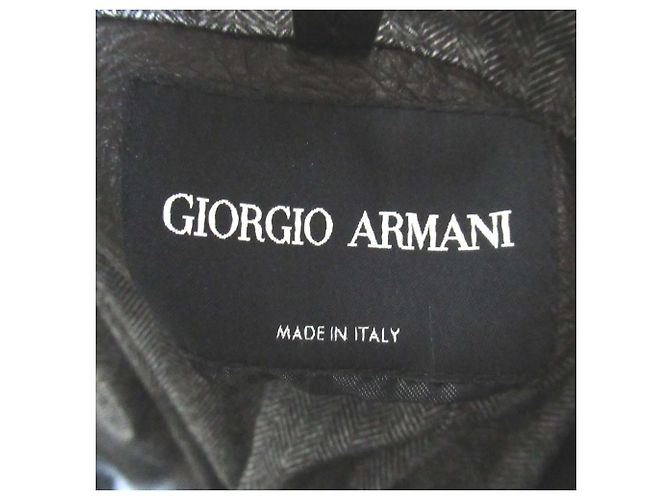 Chaqueta entallada de piel de ciervo Giorgio Armani - vista 8