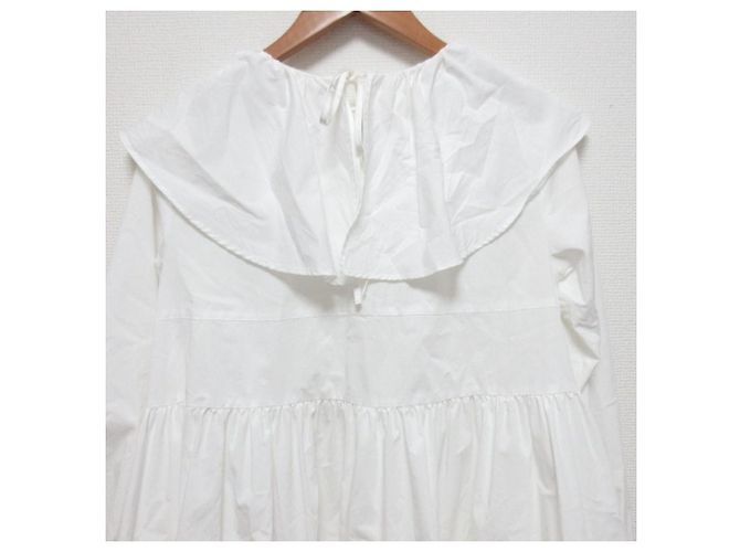 Autre Marque Túnica com camadas e gola com folhos yori Branco - vista 4