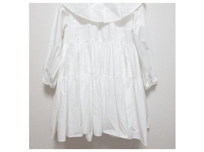 Autre Marque Túnica com camadas e gola com folhos yori Branco - vista 5