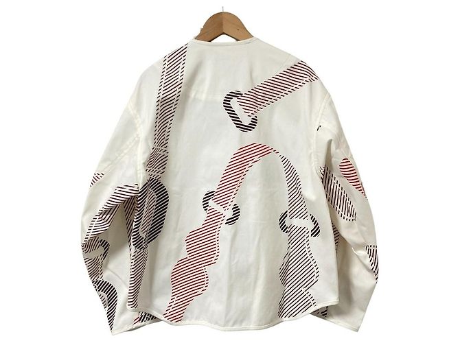 Hermès Coaching Remix Baumwolljacke 34 Weiß - Ansicht 2