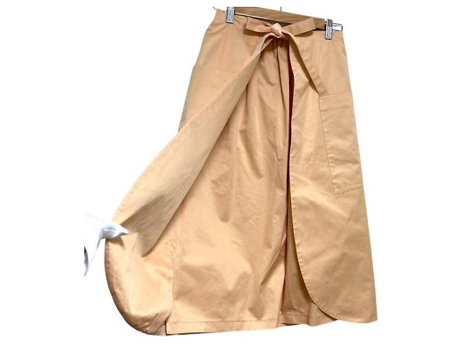Autre Marque Drawer Wickelrock aus Baumwolle Pink Beige - Ansicht 3