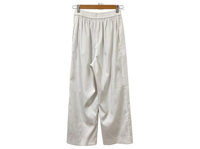 Autre Marque yori Satin Weite Hose mit Bügelfalte Weiß Aus weiß - Ansicht 2