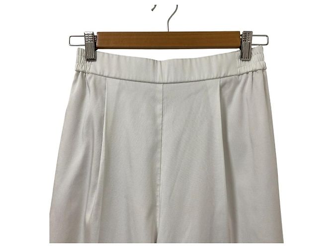 Autre Marque yori Satin Weite Hose mit Bügelfalte Weiß Aus weiß - Ansicht 3