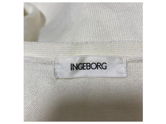 Autre Marque Cardigan in pizzo Ingeborg Bianco Bianco sporco - vista 6