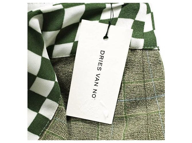 Gonna Dries Van Noten SOLE 8227 in viscosa e cotone Verde - vista 4