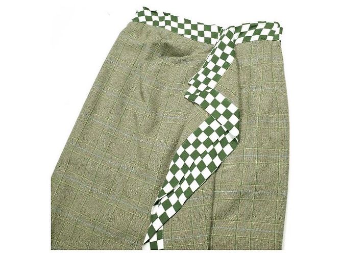 Gonna Dries Van Noten SOLE 8227 in viscosa e cotone Verde - vista 5