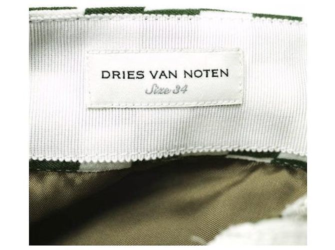 Gonna Dries Van Noten SOLE 8227 in viscosa e cotone Verde - vista 8