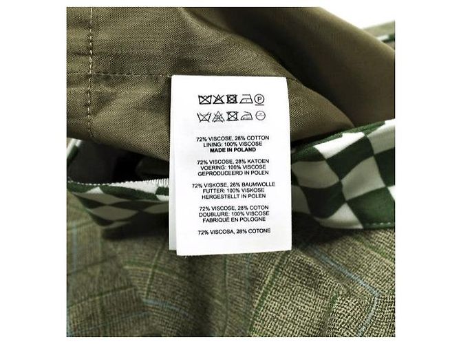 Gonna Dries Van Noten SOLE 8227 in viscosa e cotone Verde - vista 9
