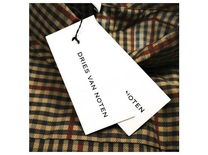 Dries Van Noten CORSO 9011 W.W.SHIRT Camisa de algodón Castaño - vista 5
