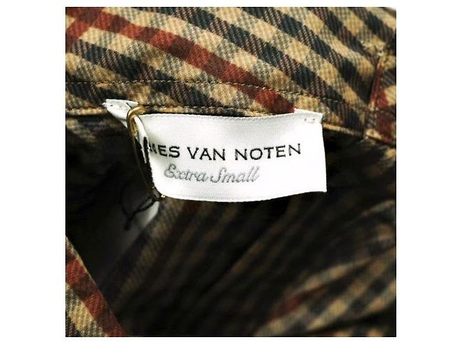 Dries Van Noten CORSO 9011 W.W.SHIRT Camisa de algodón Castaño - vista 9