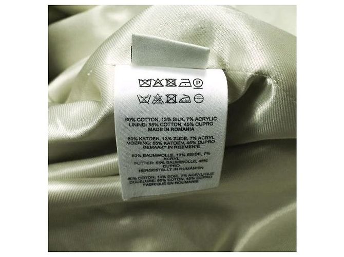 Dries Van Noten ROOLSY 9034 W.W.COAT Abrigo de mezcla de algodón y seda Blanco - vista 10