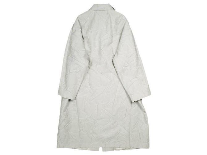 Dries Van Noten ROOLSY 9034 W.W.COAT Abrigo de mezcla de algodón y seda Blanco - vista 2
