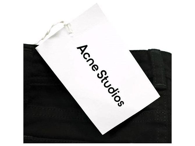 Acne Studios Climb Stay Black Super Stretch Denim Pants - view 4