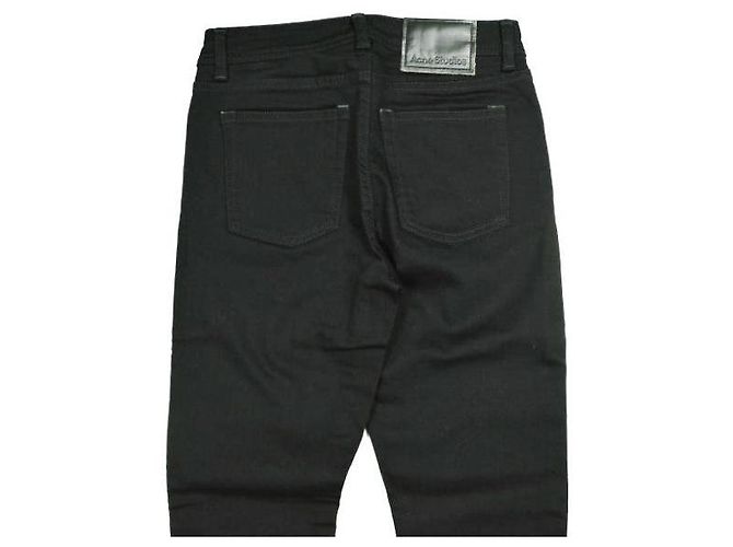 Acne Studios Climb Stay Black Super Stretch Denim Pants - view 7