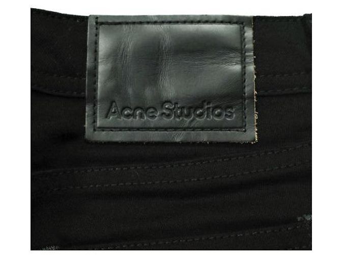 Acne Studios Climb Stay Black Super Stretch Denim Pants - view 8